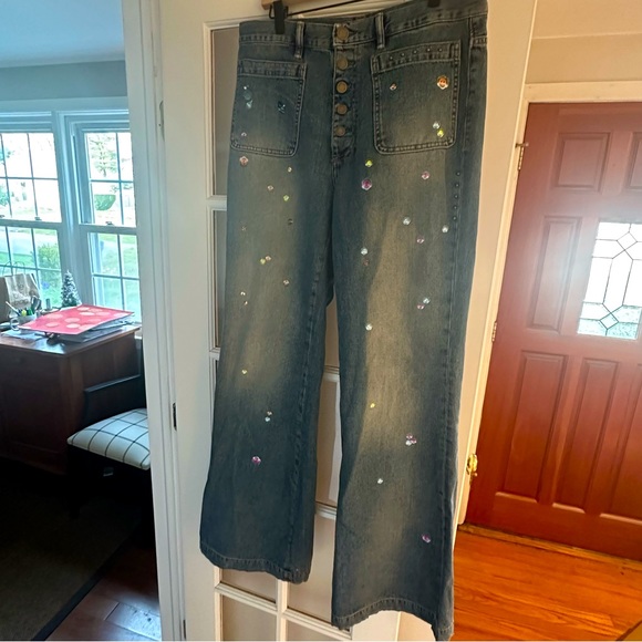 SOLD! Acne printed flared-leg jeans - Picture 5 of 7